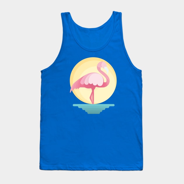 Million Dollar Flamingo Tank Top by FITmedia